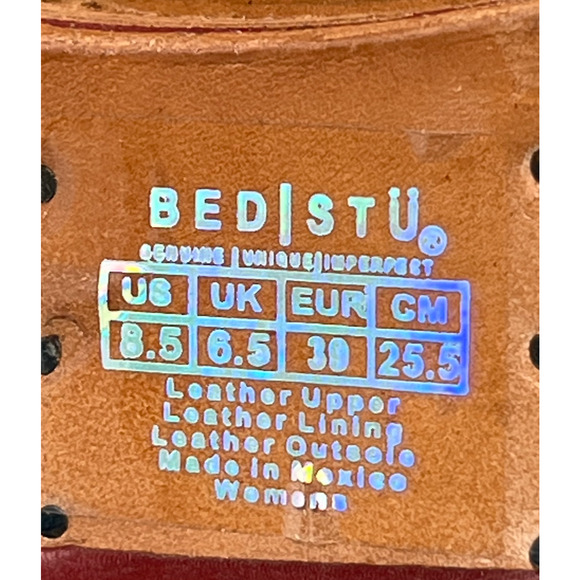 BED STU TAN CRAVEN LEATHER FRINGE WOVEN DETAILS ANKLE BOOTIES BOOTS SZ 8.5 - Picture 13 of 13